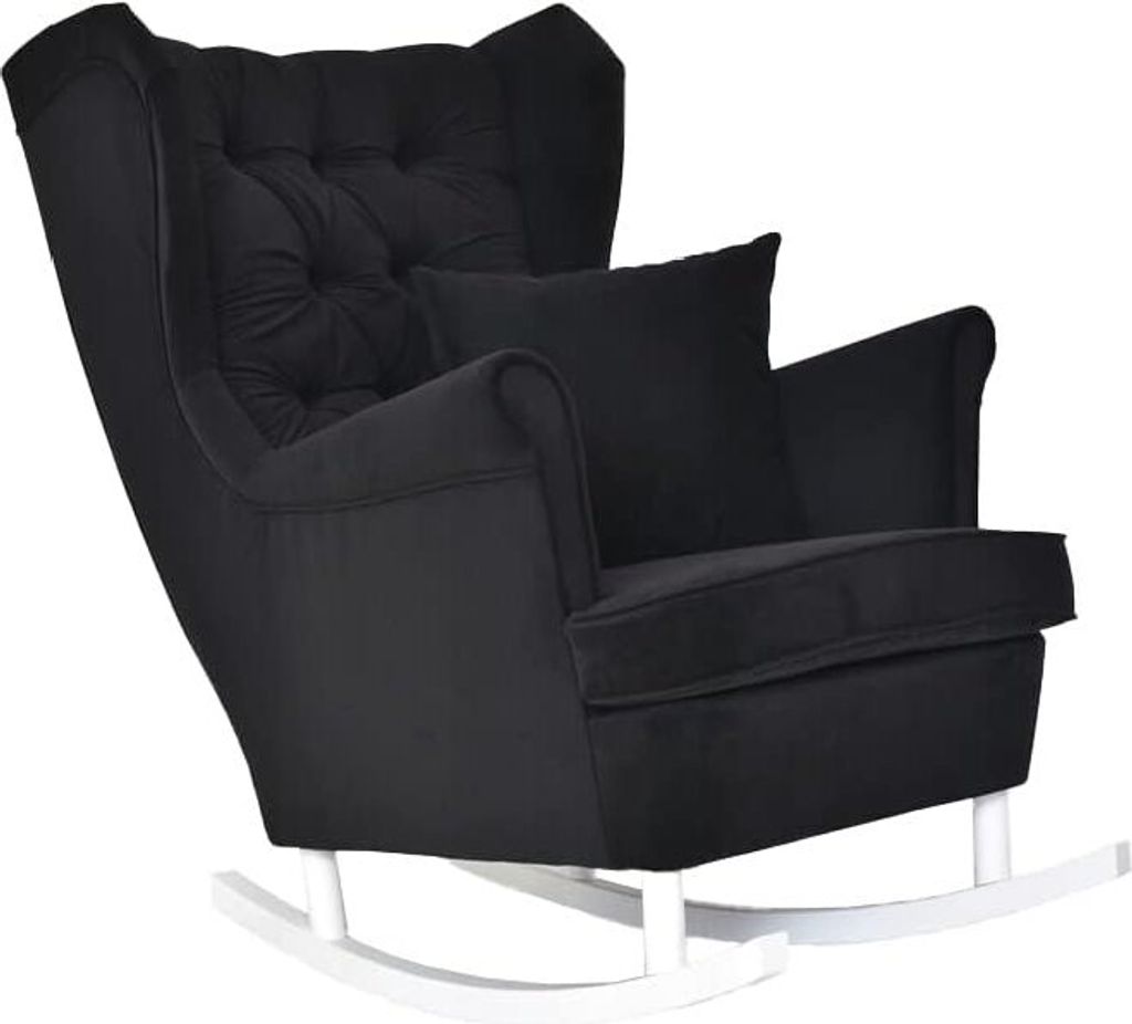 Family Meble Schaukelsessel Gaja Relaxsessel Skandinavisch Bequemer Ohrensessel Loungesessel Fernsehsessel Für Wohnzimmer Schlafzimmer Büro (TRIN...