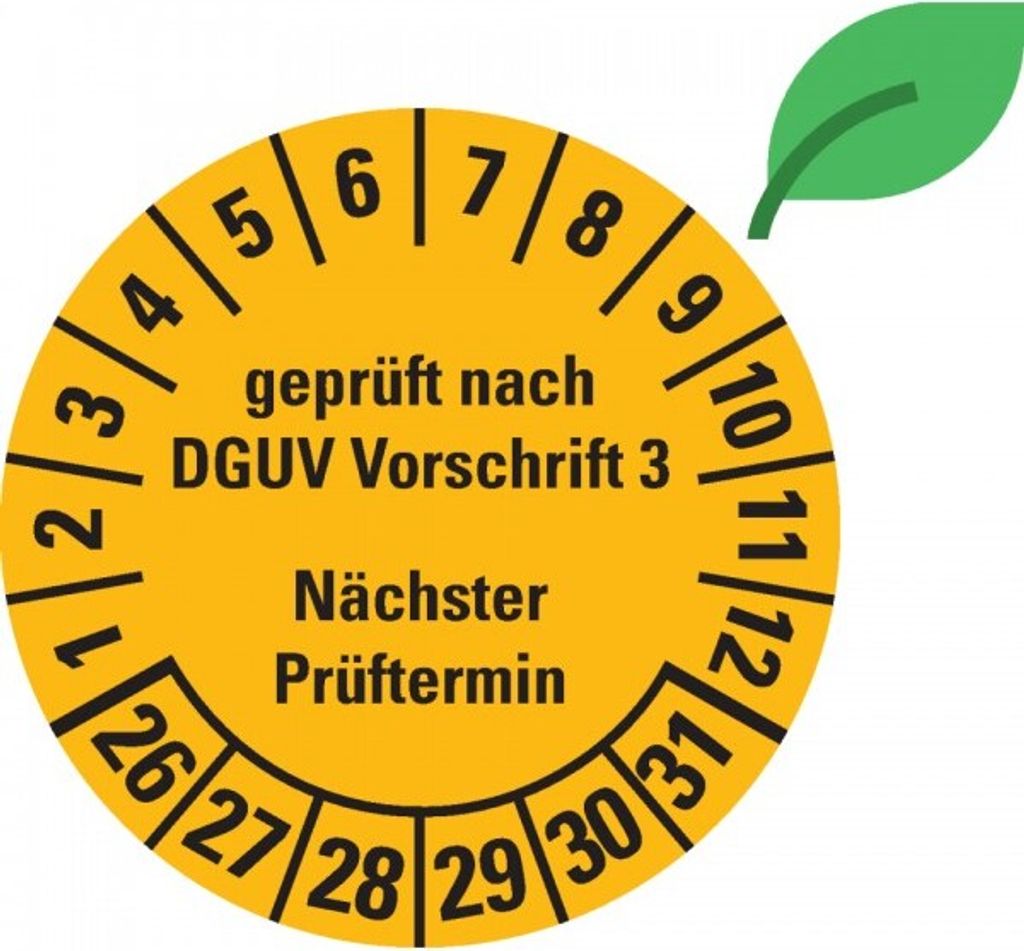 Dreifke Prüfplakette nach DGUV Vorschrift 3, Nächster Prüftermin, 26...