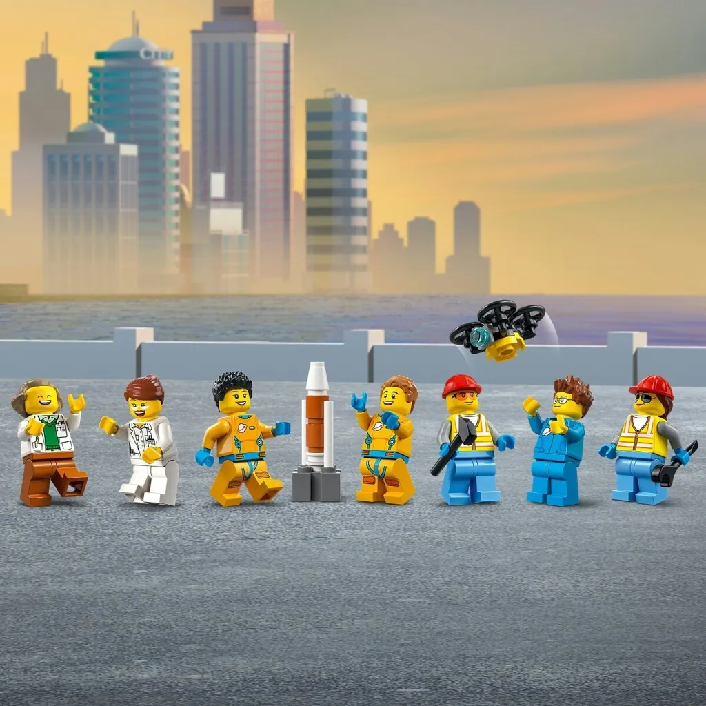 Jeu de construction centre spatial LEGO 60351 avec fusée et figurines - 41