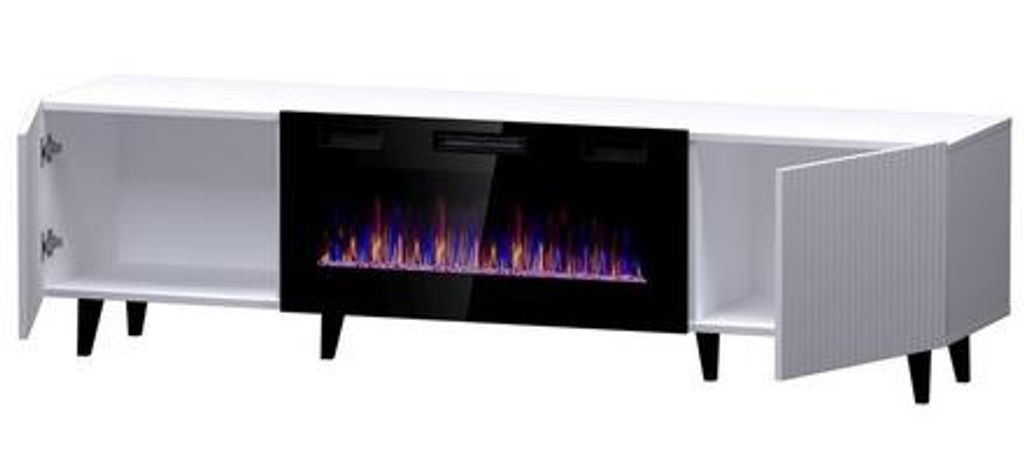 RTV-kast PAFOS EF met elektrische kachel, 180x42x49 cm, mat Productafbeelding 