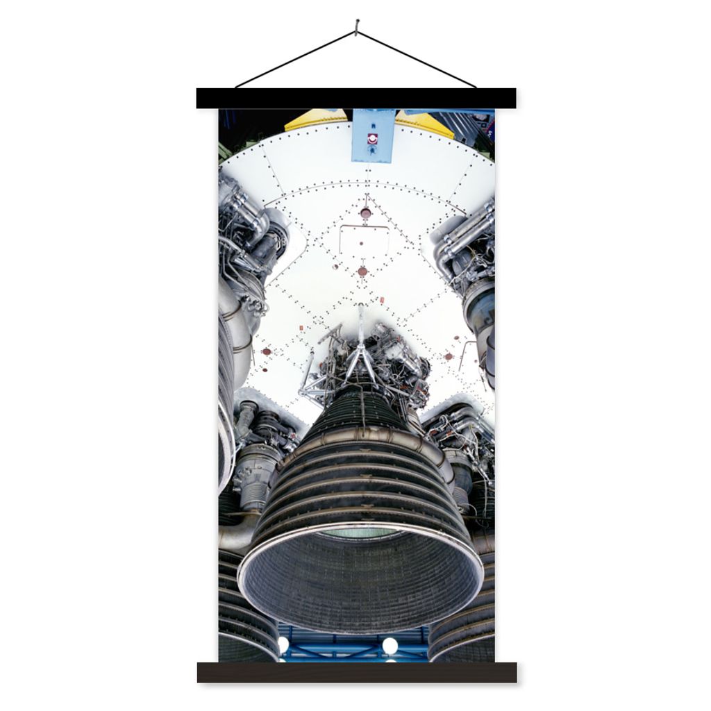 MuchoWow Textilposter Die Unterseite einer Raumfähre 40x80 cm mit schwarzem Rahmen - Wandemalerei