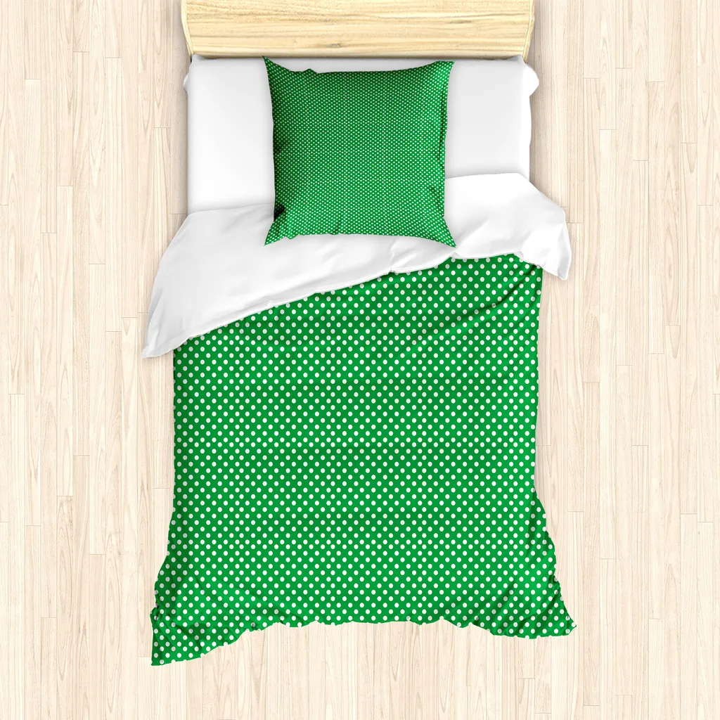 ABAKUHAUS Set Copripiumino Abstract Green 135x200cm Microfibra Antiacaro