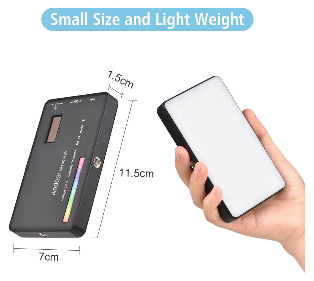 Mini Panneau LED RVB pour Vidéoconférence avec Support Smartphone - 3
