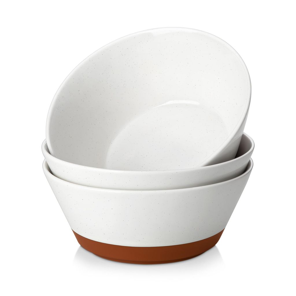 3-tlg Porzellan Schüssel-Set, Nudelschüssel, Suppenschalen, Salatschüssel, Schalen Set, Weiß