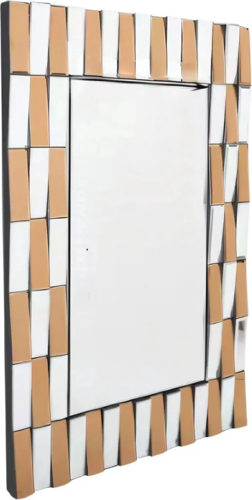 Miroir Argent Milano 70x100 cm avec Finition Biseautée Style Luxueux