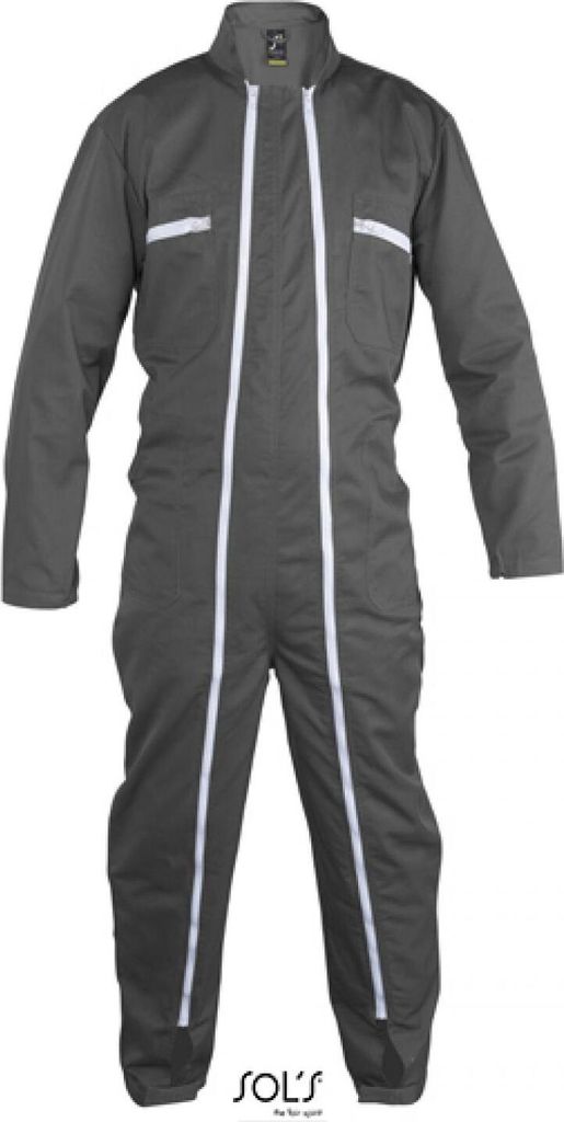 SOLs ProWear 80901 | Workwear Overall Jupiter Pro - Waschbar bis 60 °C - Farbe: Dark Grey (Solid) - Größe: XXL (54/56)