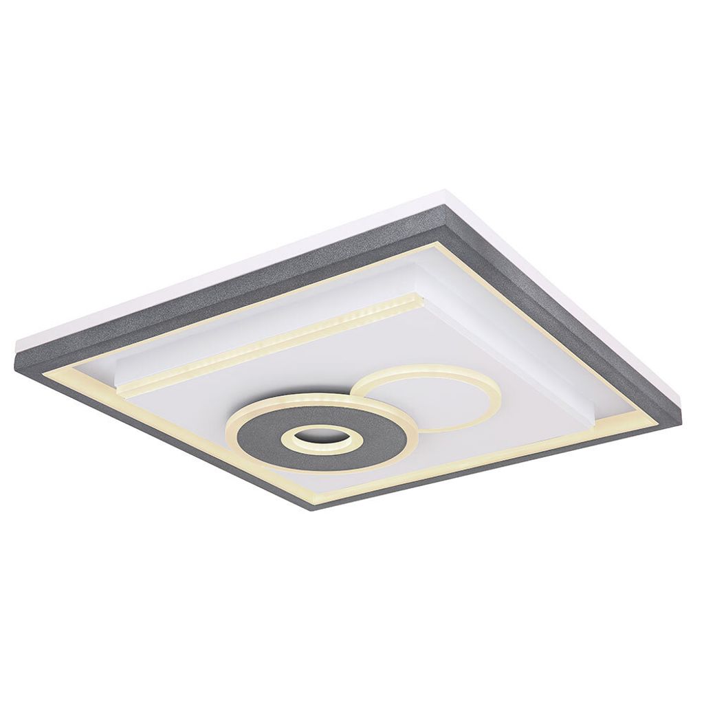 LED Deckenleuchte, Fernbedienung, dimmbar, schwarz, weiß