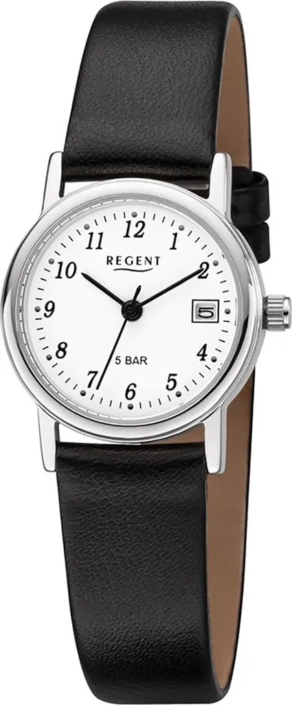 Montre Quartz Femme Regent F-827 Noire - Accessoire Bureau et Soirée