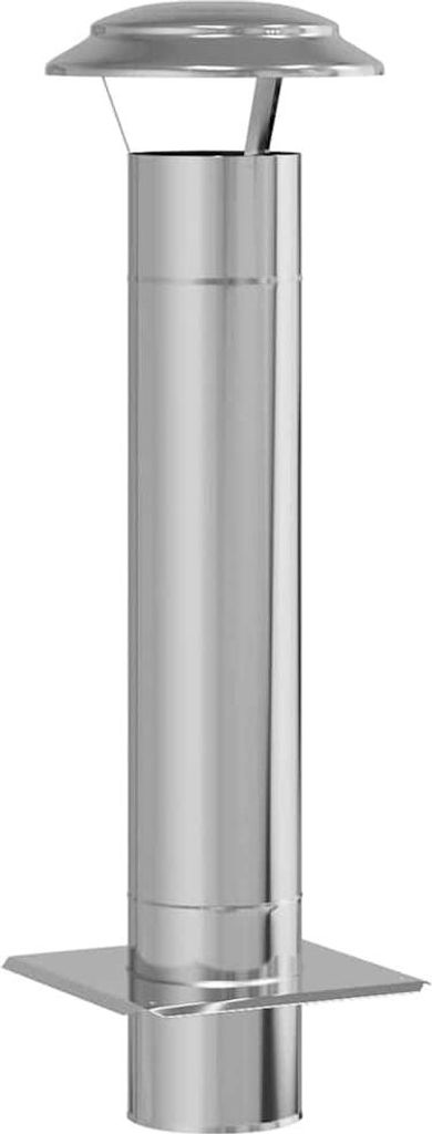 Kaminverlängerung Silber 25 x 25 x 82 cm Edelstahl