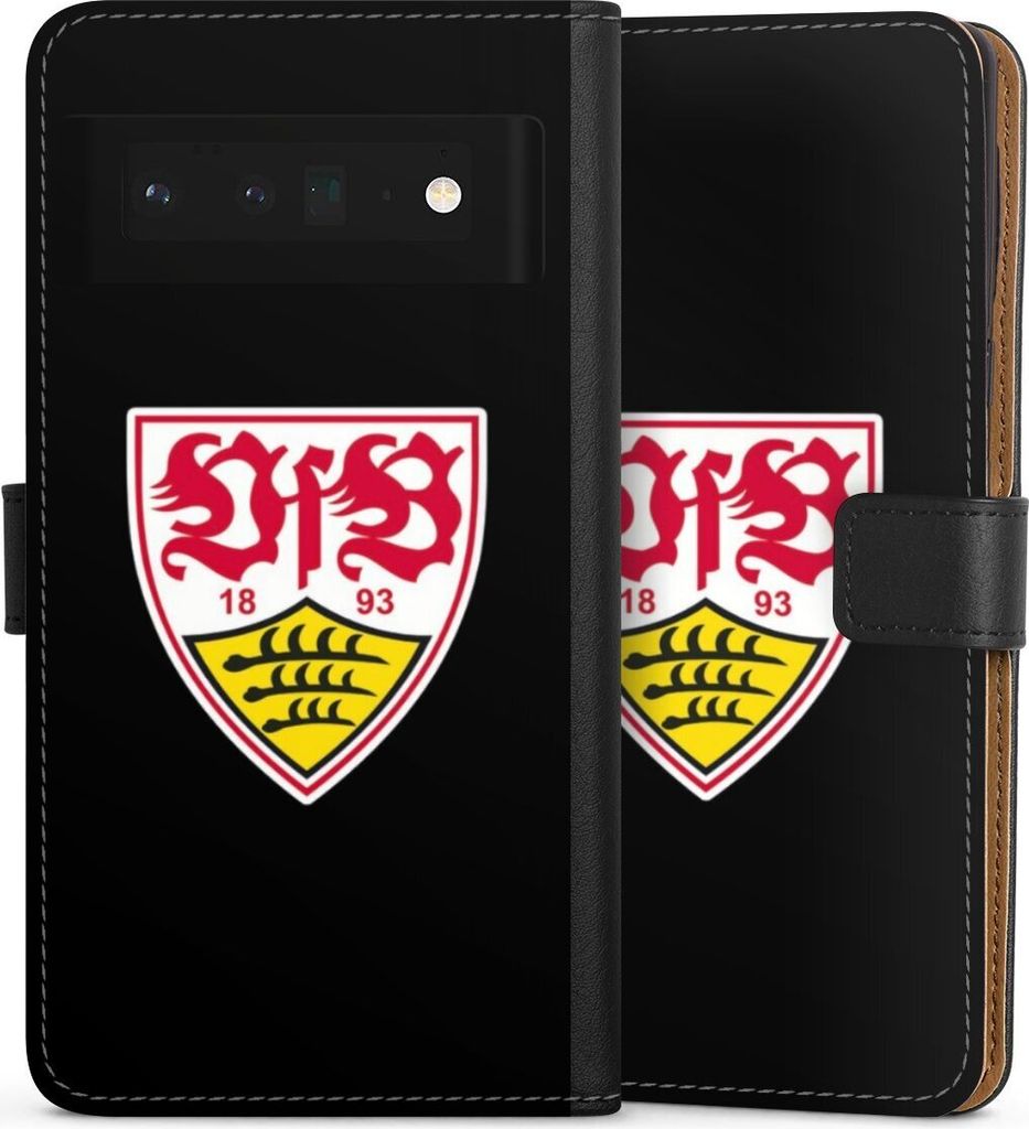 DeinDesign Klapphülle für Google Pixel 6 Pro Handytasche Lederhülle Tasche Offizielles Lizenzprodukt VfB Stuttgart Wappen