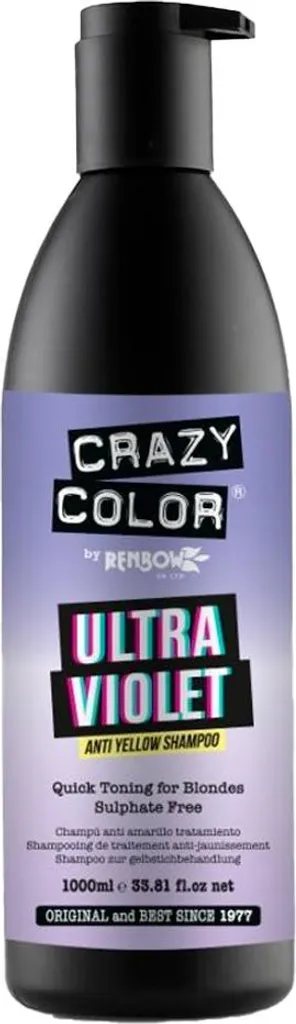 Shampoing anti-reflet jaune Crazy Color 1000ml pour cheveux décolorés