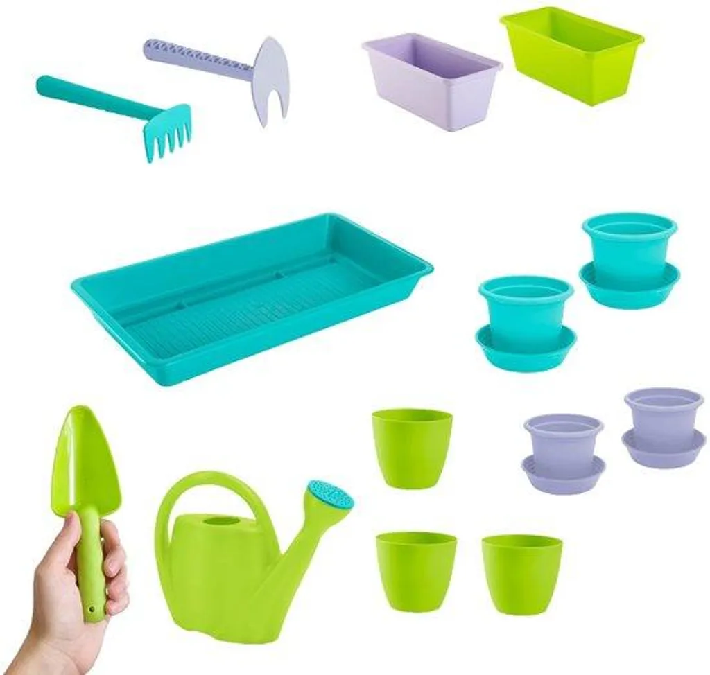 Mobilier de jardin pour enfants ensemble 5 pièces plastique multicolore