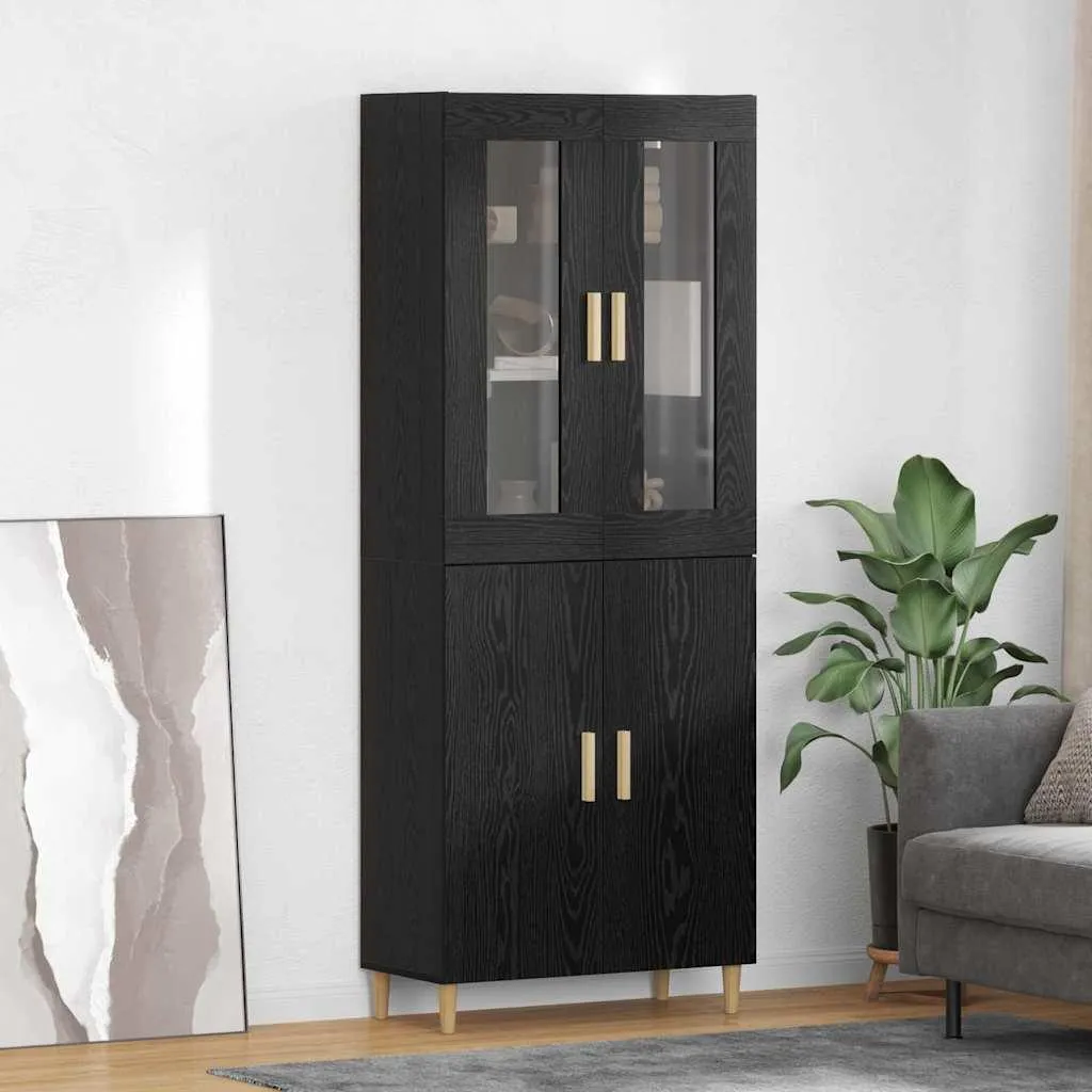 Mobili a Parete 2 pz vidaXL Rovere Nero: Qualità al Giusto Prezzo