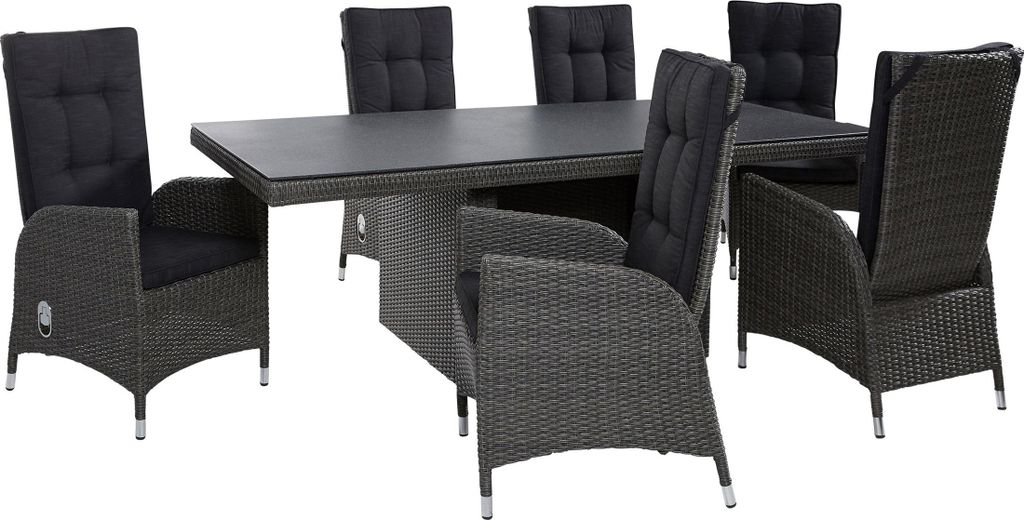 LC Garden »Barcelona« Gartenset grau-mix Dining Set Sitzgruppe