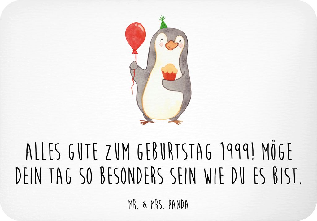Mr. & Mrs. Panda magnet 1999 Geburtstag - Weiß - Geschenk, Notizhalter, liebevolle Geburtstagsgrüße, haftmagnet, Geburtsjahr, Kühlschrankmagnet...