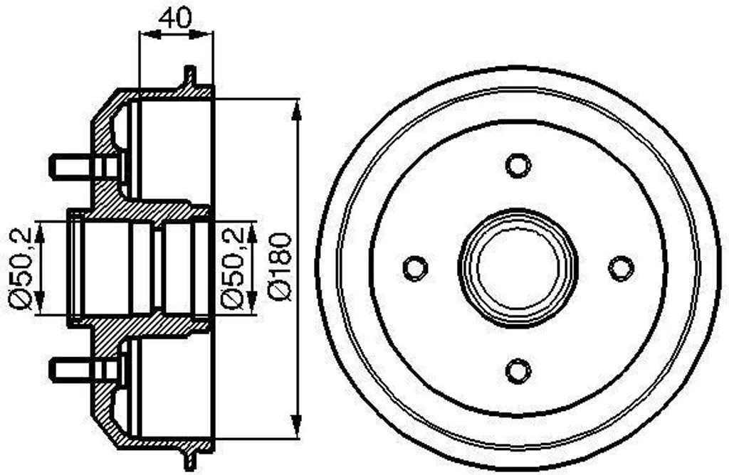 Tambour de frein haute résistance BOSCH pour Ford Escort et Orion