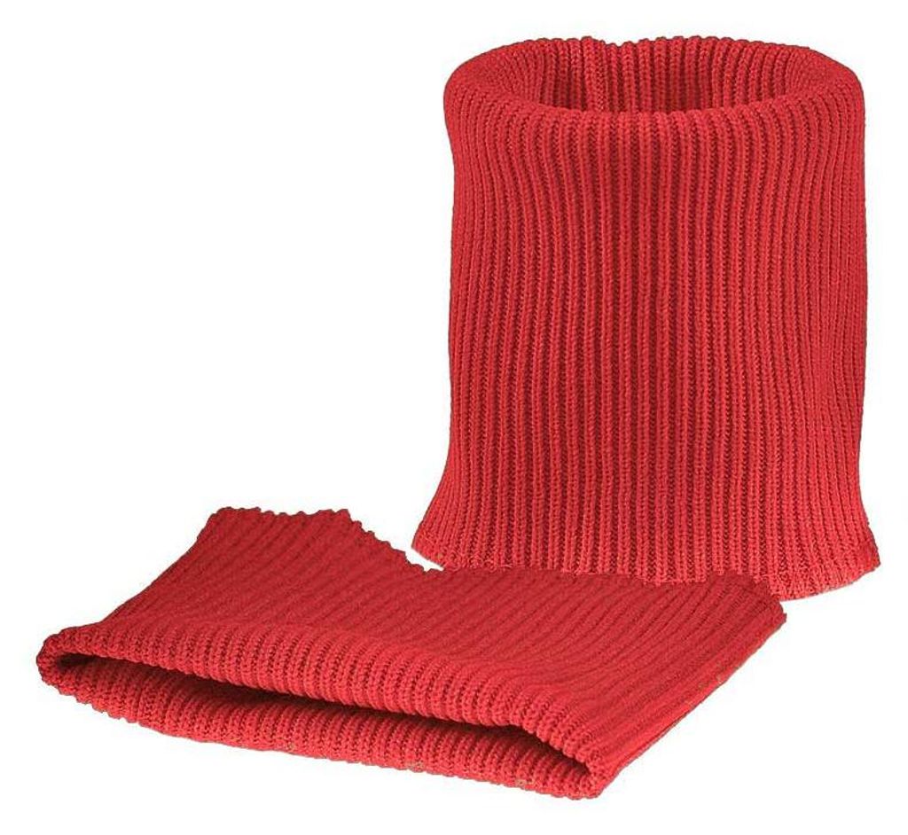 1 Paar Strick-Bündchen Set 2 Ärmelbündchen elastisch, rot