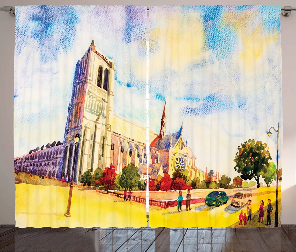ABAKUHAUS Tenda Soggiorno Notre Dame - 280x225 cm - Satin Artistico