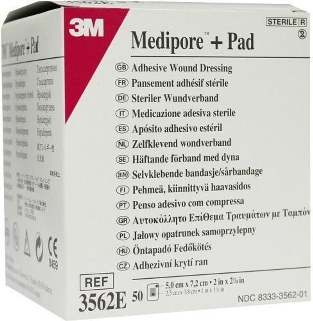 Medipore+Pad steriler Wundverband 3562e 50 St Produktbild 