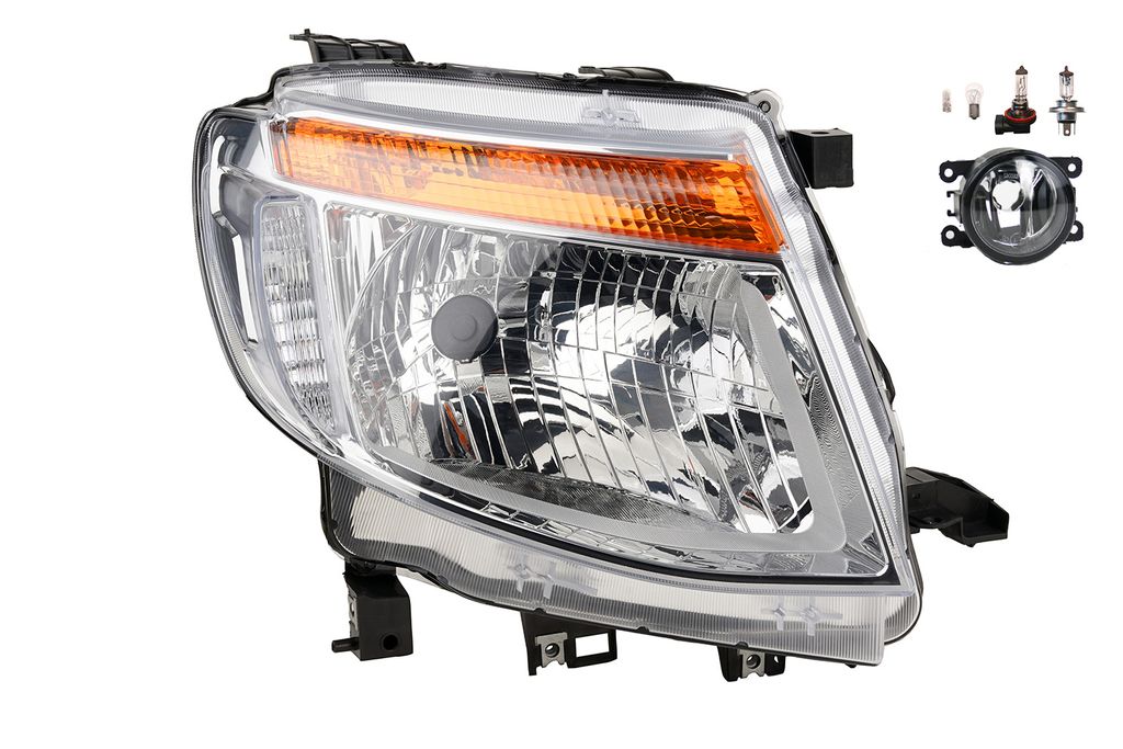 Johns, Scheinwerfer Halogen passend für Ford Ranger 11 04/11-02/16 H4 R +Nebel+Leuchtm. 1734801 8200074008 6202E1 00006202E1 6710027 0000620639 62...