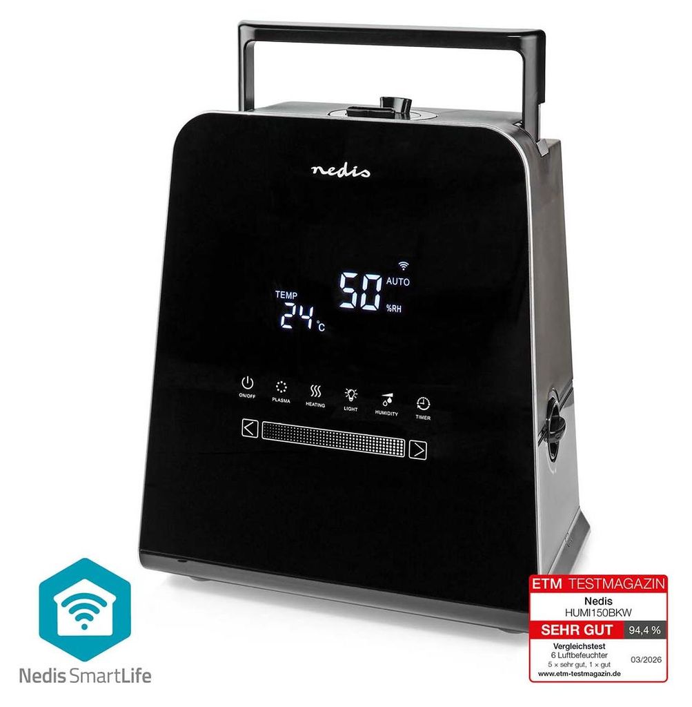 Nedis SmartLife Luftbefeuchter - 110 W - Mit kühlem und Produktbild 