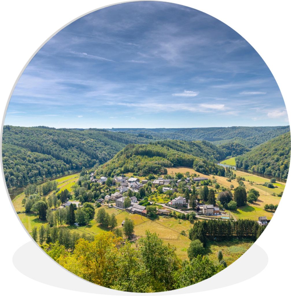 MuchoWow Rundes Wandbild - Runde Bilder Belgien - Ardennen - Gebirge Ø 30 cm Kreis Wanddekoration Kunststoff - Wandkreis - Wandschmuck - Schlafz...