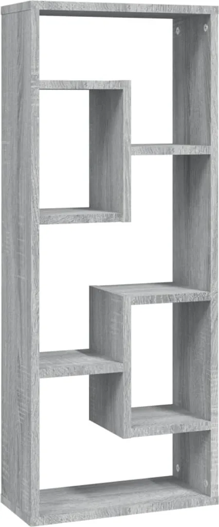 vidaXL Scaffale a muro grigio Sonoma 36x16x90 cm Materiale a base di legno