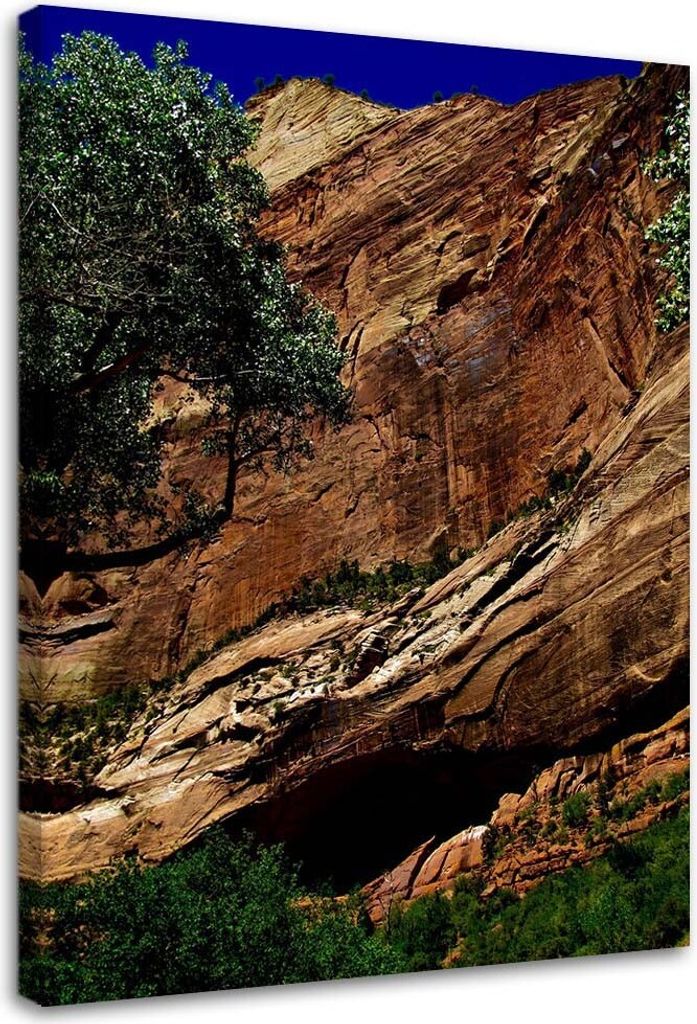 Leinwandbild felsenlandschaft berge natur 80x120 cm Feeby braun wandbild bereit zum aufhängen