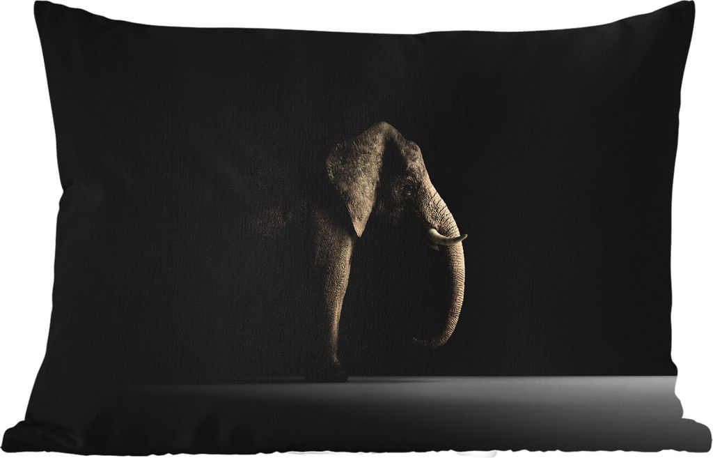 MuchoWow Outdoor Kissen - Elefant - Tiere - Licht - 60x40 cm - Wetterfest - Lounge Kissen - Zierkissen - Kissen für Innenräume