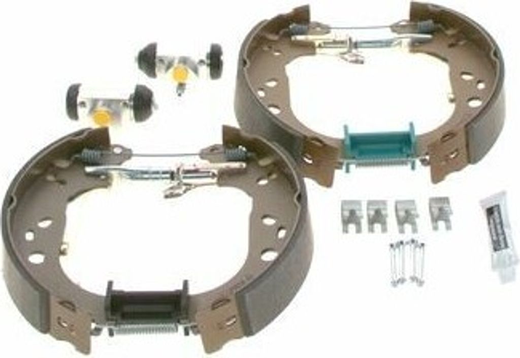 Bremsbackensatz KIT SUPERPRO Hinten von Bosch vormontiert mit Zubehör (0 204 114 647) Bremsbackensatz Bremsanlage Bremsklötze, Bremssteine