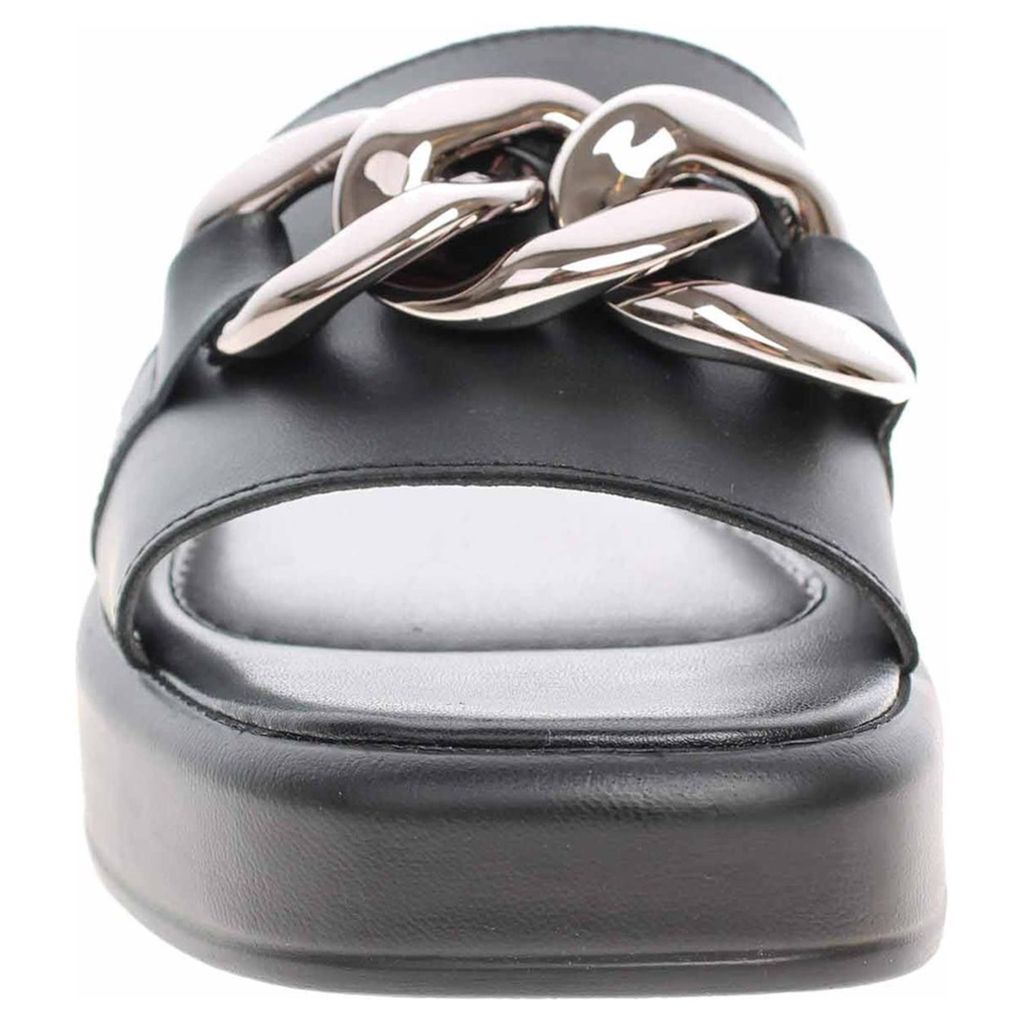 MARCO TOZZI Damen Leder Clogs Pantoletten Kette Plateau Produktbild 8