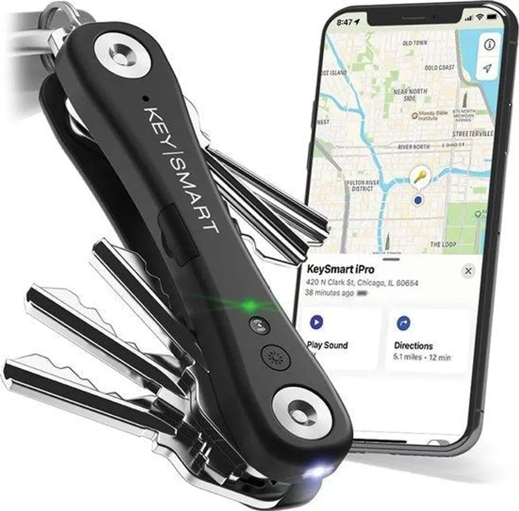 Porte-clés Intelligent KeySmart iPro Noir avec Traceur GPS Localiser iOS