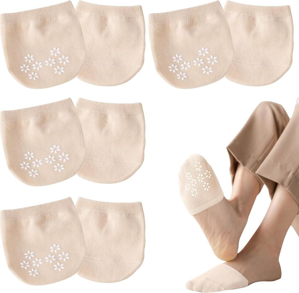 4 Paar Zehlinge Damen Füßlinge Atmungsaktive Halbe Socken Produktbild 