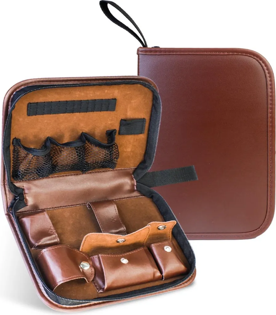 Idea Regalo Golf: Custodia INF Marrone Organizer Accessori Kit