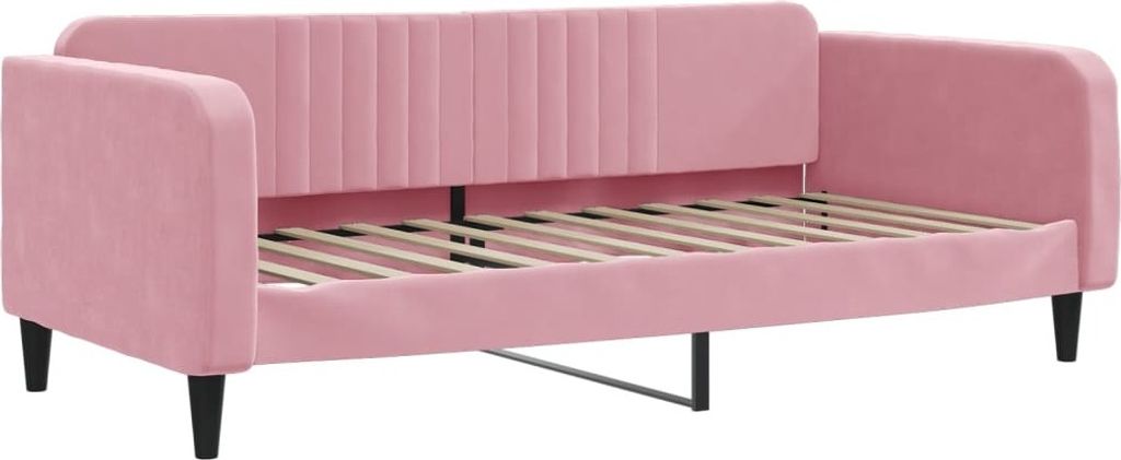 vidaXL Tagesbett Rosa 90x200 cm Samt