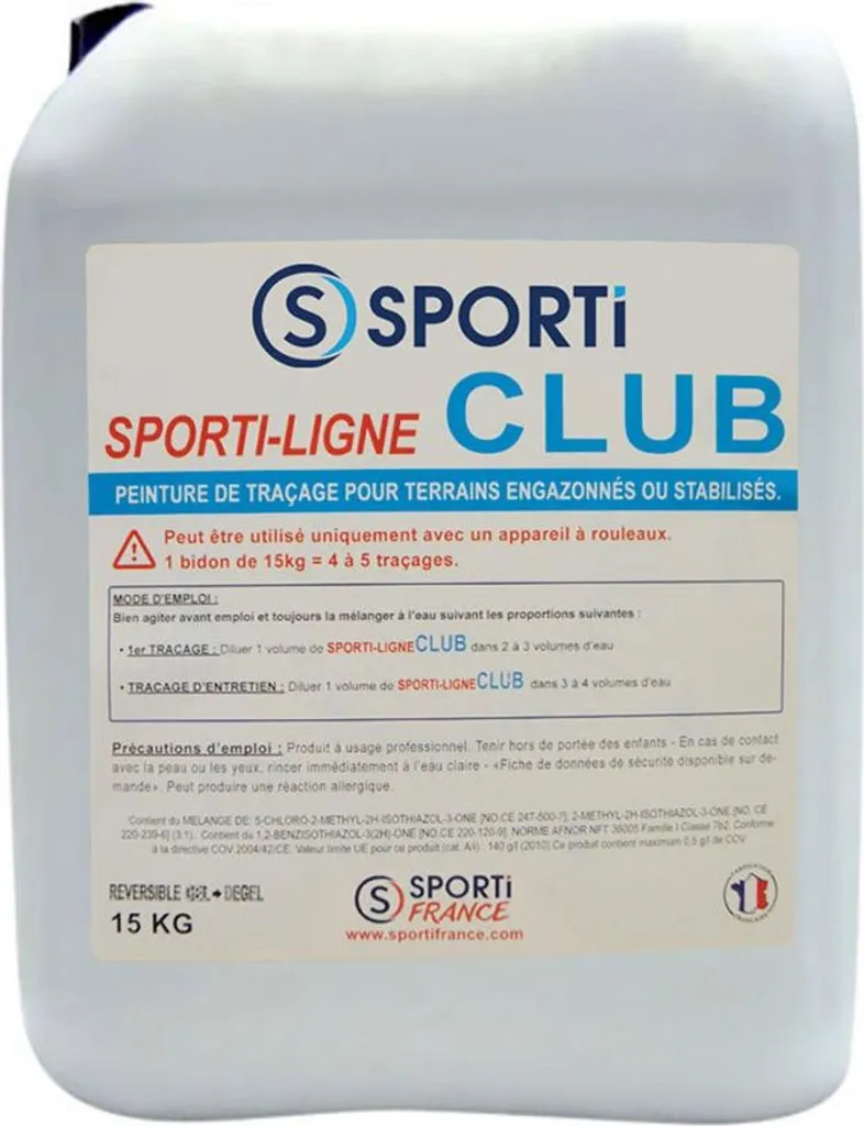 Peinture de marquage haute visibilité Sporti France Club seau 15kg