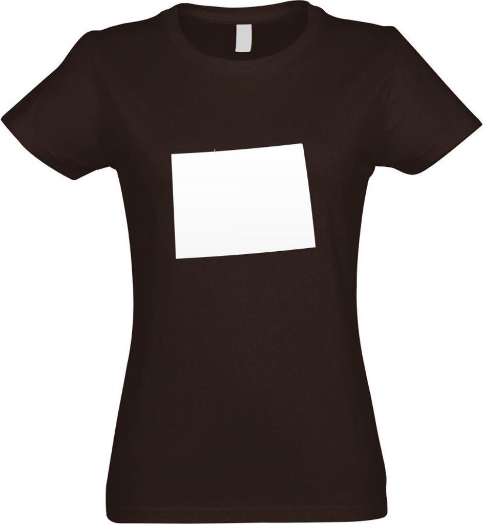 Kiwistar - T-Shirt tailliert - Damen - Chocolate - USA - Bundesstaat - Wyoming - mit Motiv Bedruckt - Funshirt Design - Sport - Freizeit - Damen - M