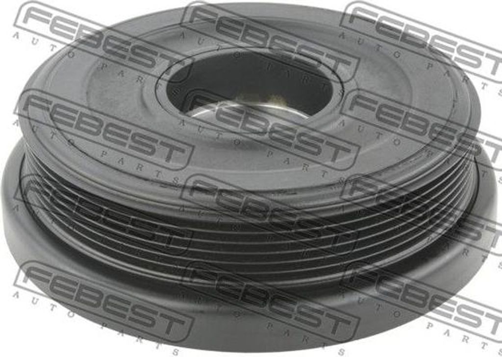 FEBEST HYDS-CM10 Riemenscheibe, Kurbelwelle OE 231242F000 kompatibel mit Santa Fe, iX35, Tucson, Carnival, Sorento, Sportage