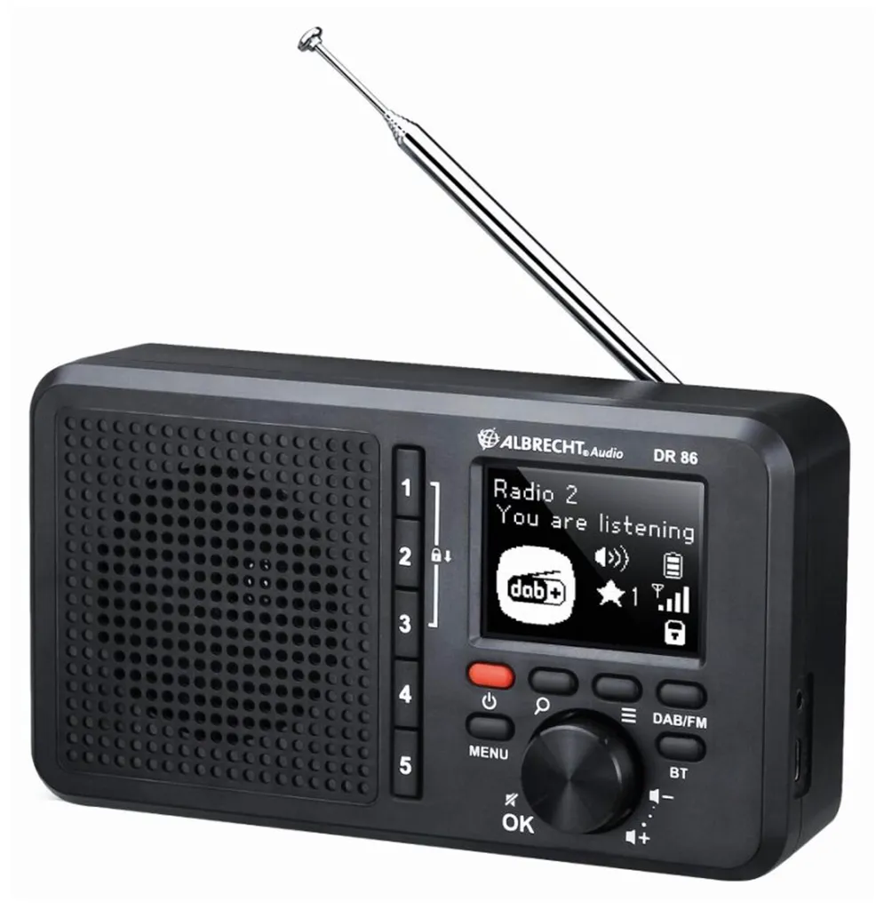 Radio numérique portable idéale pour seniors et camping Albrecht DR 86