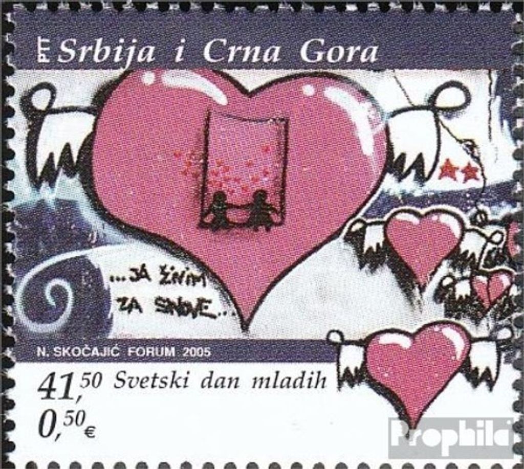 Briefmarken Jugoslawien 2005 Mi 3291 (kompl.Ausg.) postfrisch Weltjugendtag