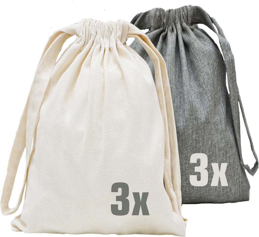 Inpakzakjes Set - 4 Linnenlook Organizers für Koffer und Reisetaschen - 32x32cm