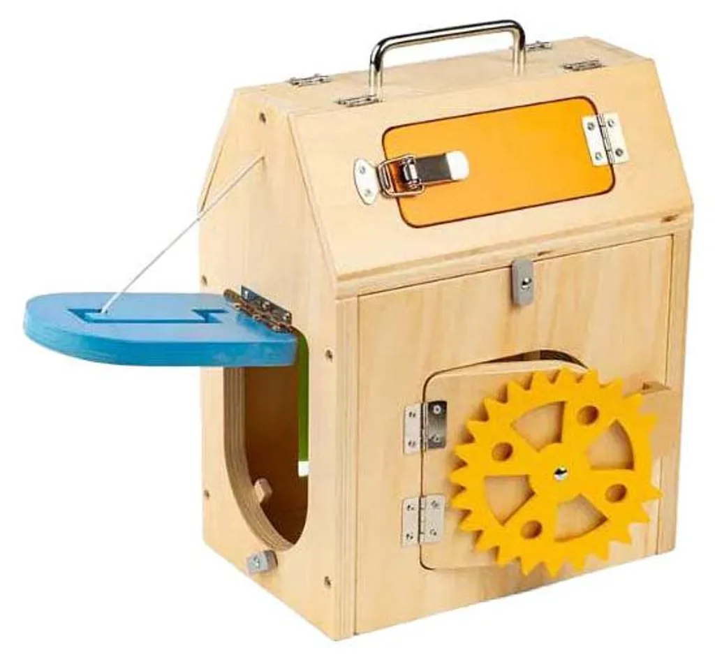 Bigjigs Maison en bois avec serrures et verrous - Jeu d'éveil 5 pièces
