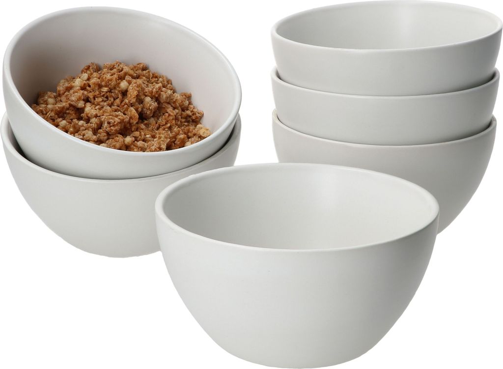 6er Set White Biata Bowls Müsli-Schalen 400ml Salat Dessert Produktbild 1