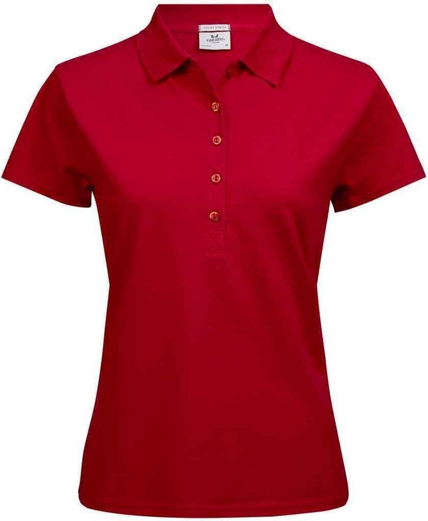 Tee Jays - "Luxury" Poloshirt Stretch für Damen PC4093 (XL) (Rot)
