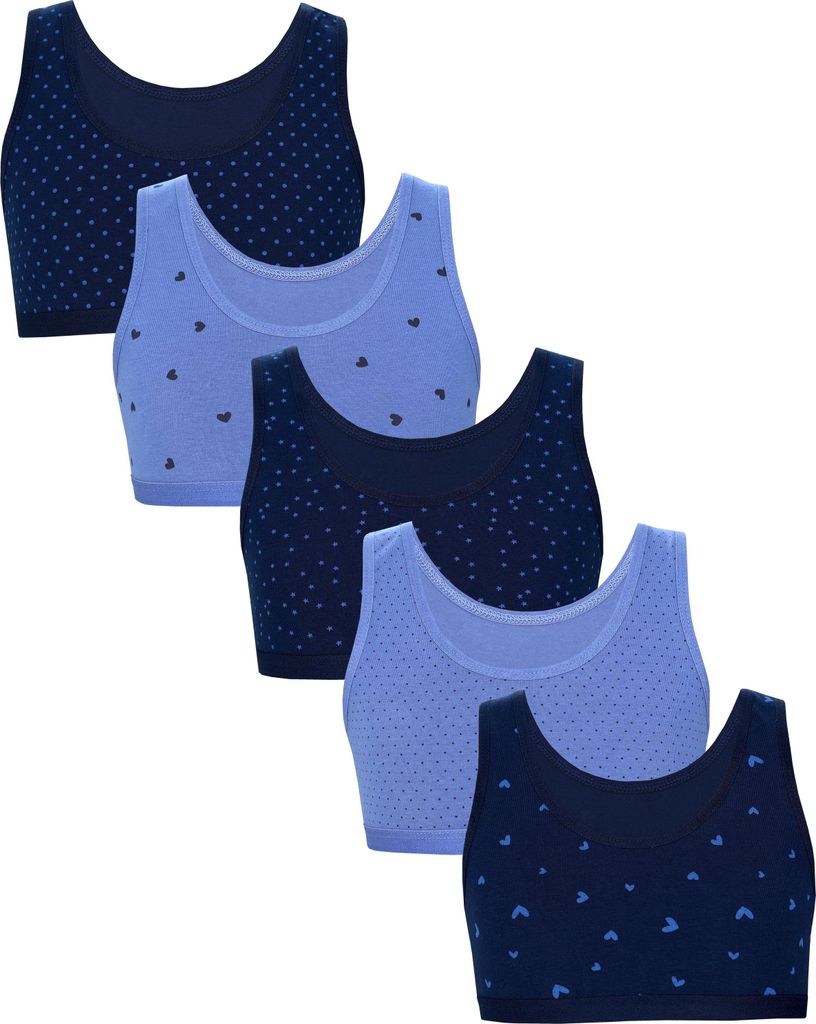 TupTam Mädchen Bustier mit breiten Trägern 5er Pack, Farbe: Produktbild 