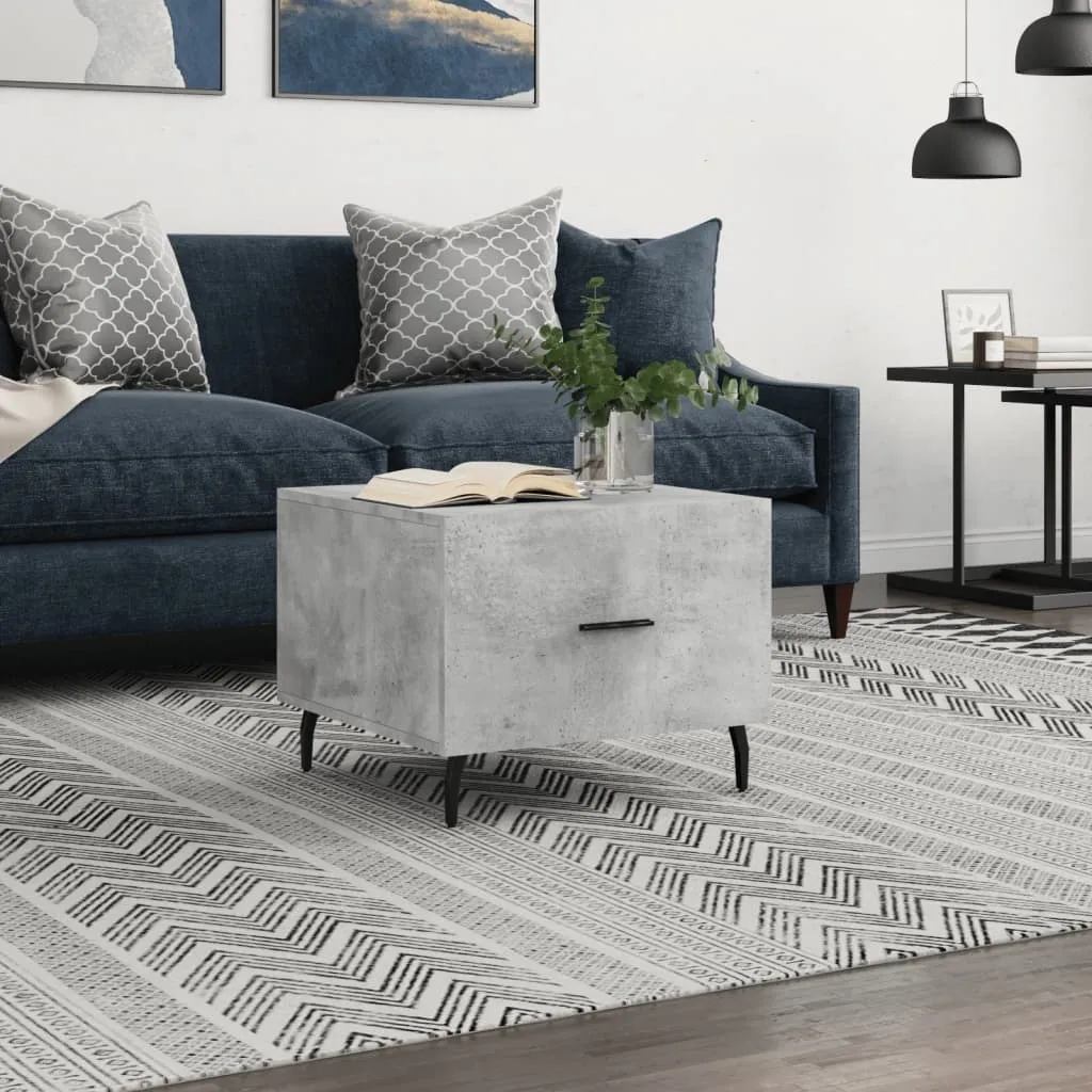 Tavolino Basso Maison Exclusive Grigio Cemento 50x50x40 cm