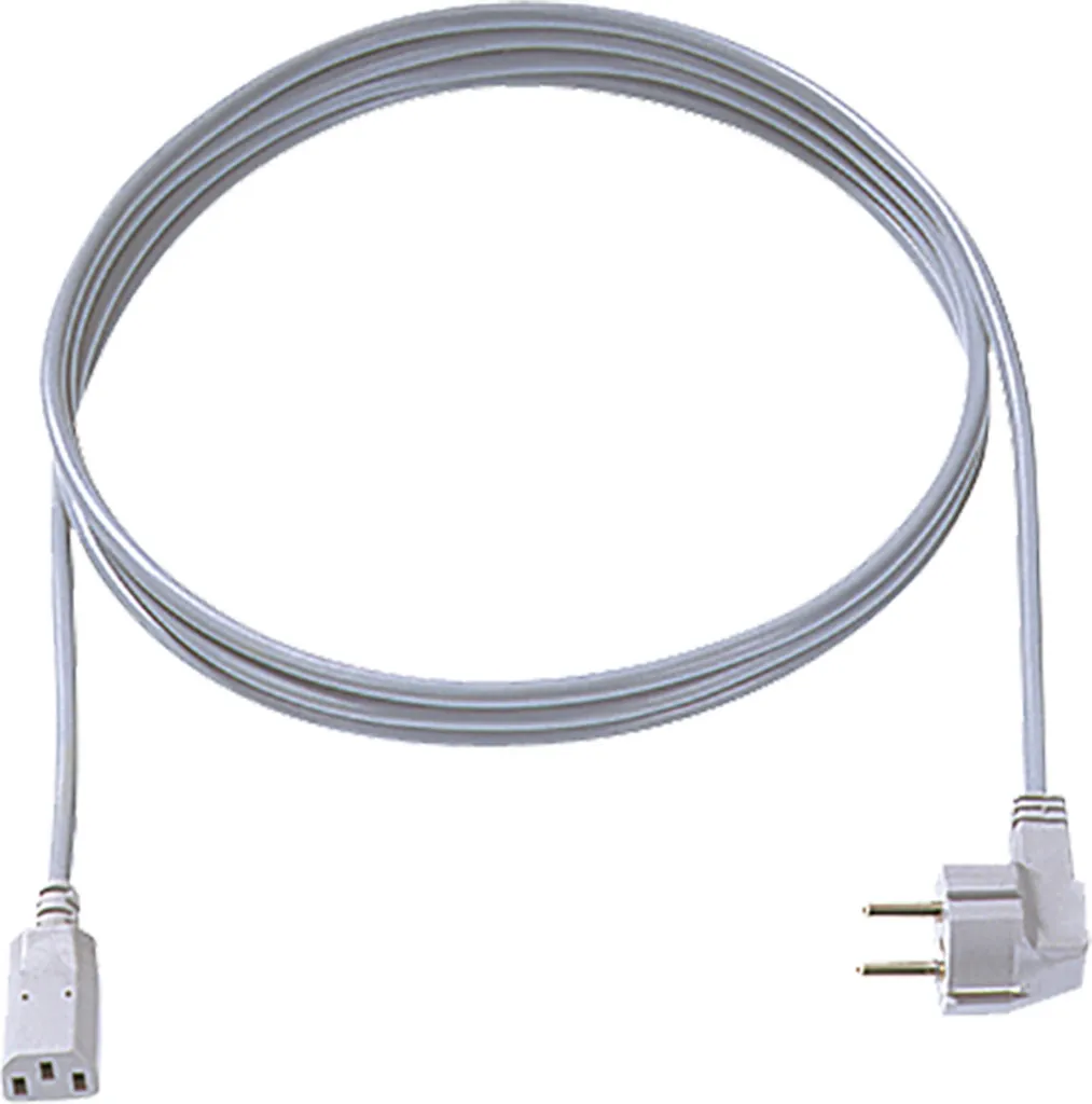 Cordon d'alimentation C13 court 0,5 m pour PC et Moniteur Gris Bachmann