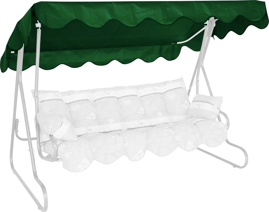 Toile de rechange balancelle Angerer 210 x 145 cm verte anti-UV en PE