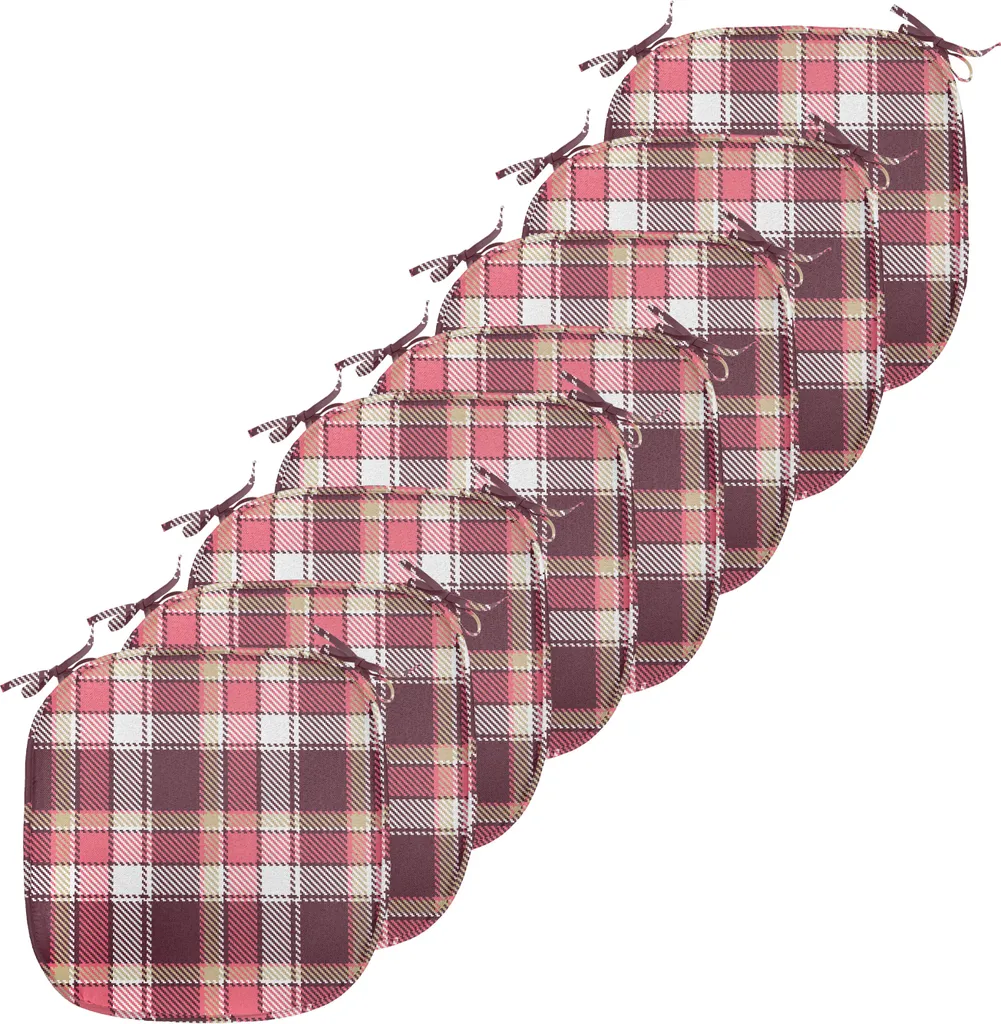 Set de 8 Coussins pour Chaises de Cuisine Lavables et Décoratifs