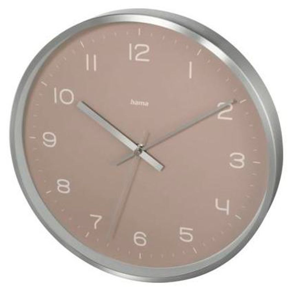 Hama Fiji, Wand, Funkgesteuerte Uhr, Kreis, Pink, Silber, Produktbild 
